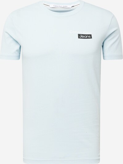 Calvin Klein Jeans T-Shirt 'STACKED BOX' in pastellblau / schwarz / weiß, Produktansicht
