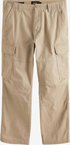 Pantalon cargo Next en beige : devant