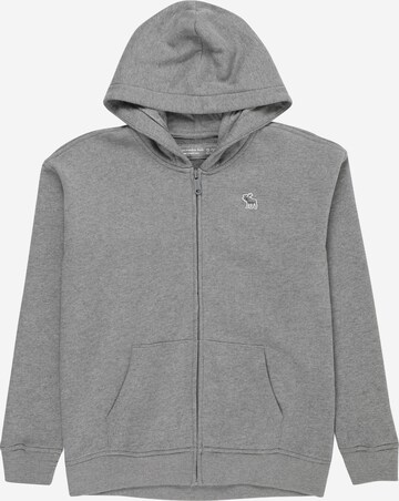 Veste de survêtement 'ESSENTIAL' Abercrombie & Fitch en gris : devant