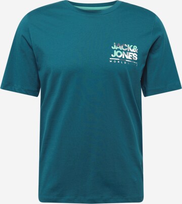 T-Shirt 'JJLUKE' JACK & JONES en vert : devant
