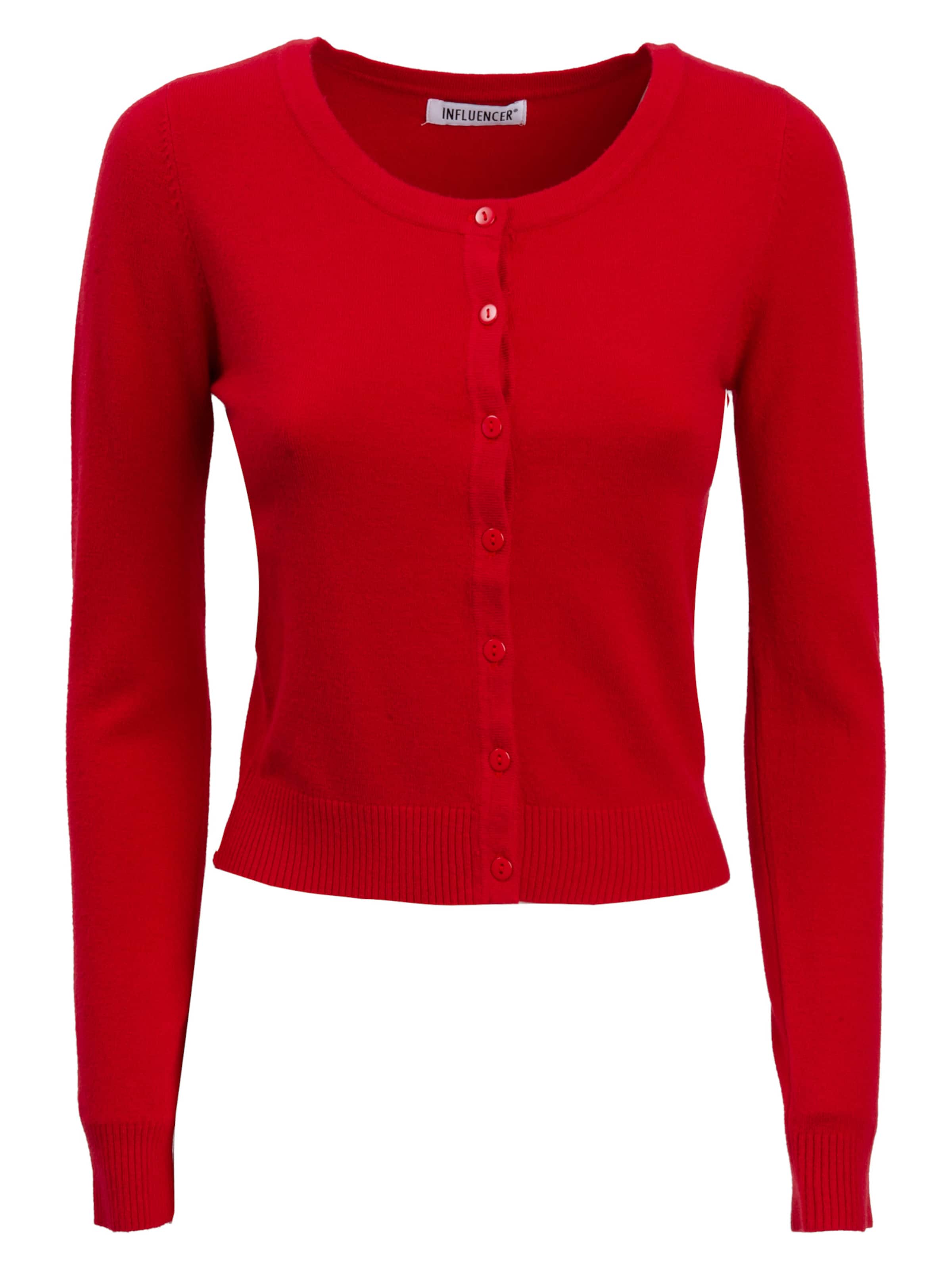 Influencer Kardigán - piros: elől