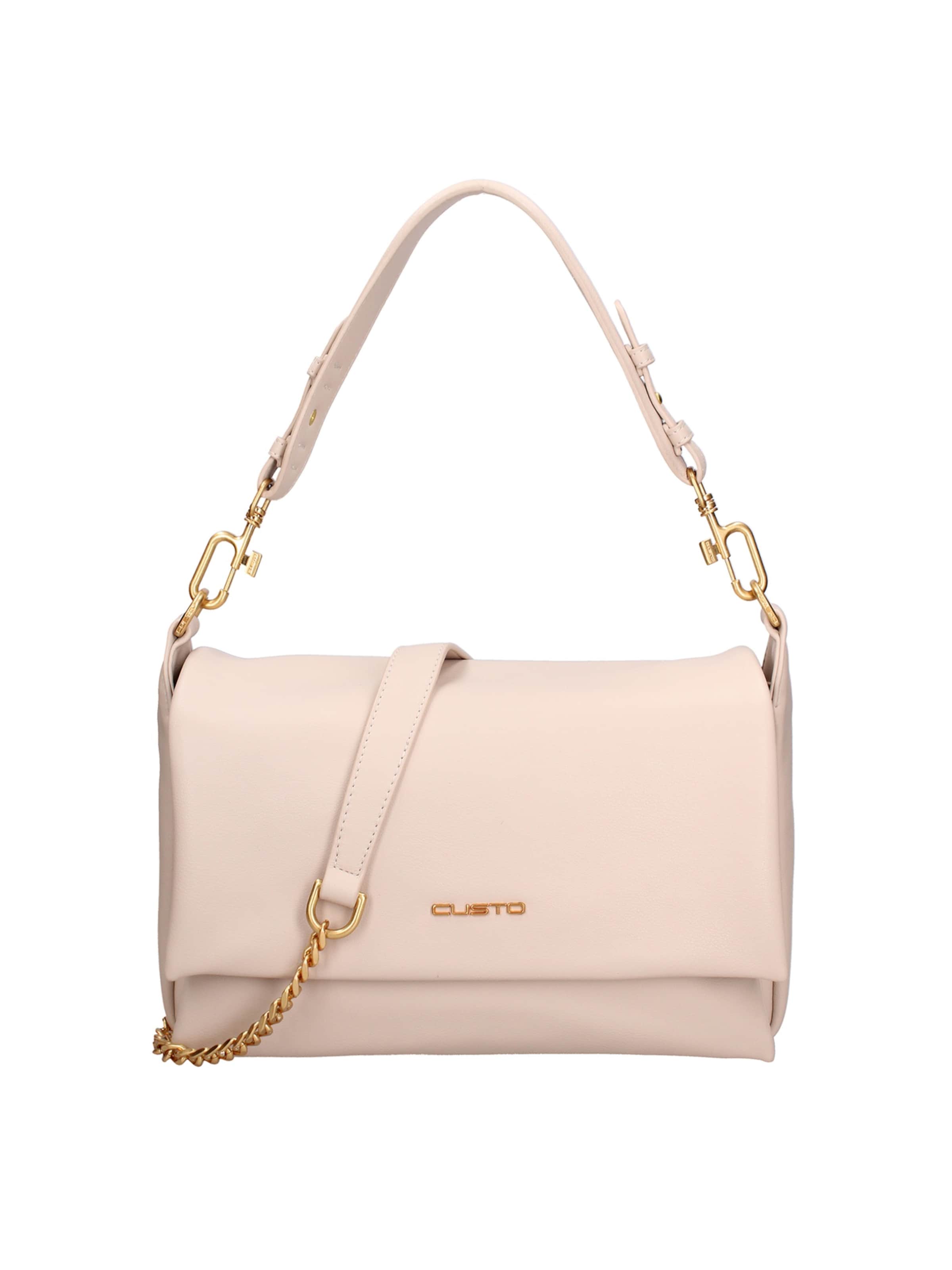 Borsa a spalla di Custo Barcelona in beige: frontale