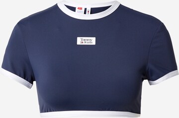 Tommy Jeans T-shirt Bikinitop in Blauw: voorkant