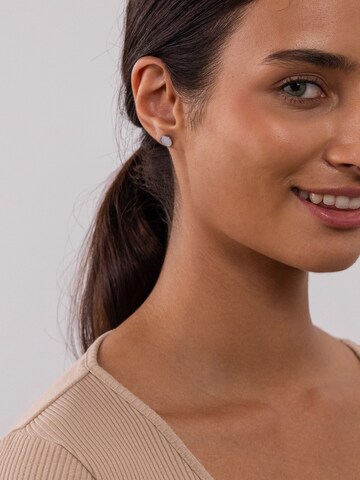 PURELEI Ohrringe 'White Gloss' in Silber: Vorderseite
