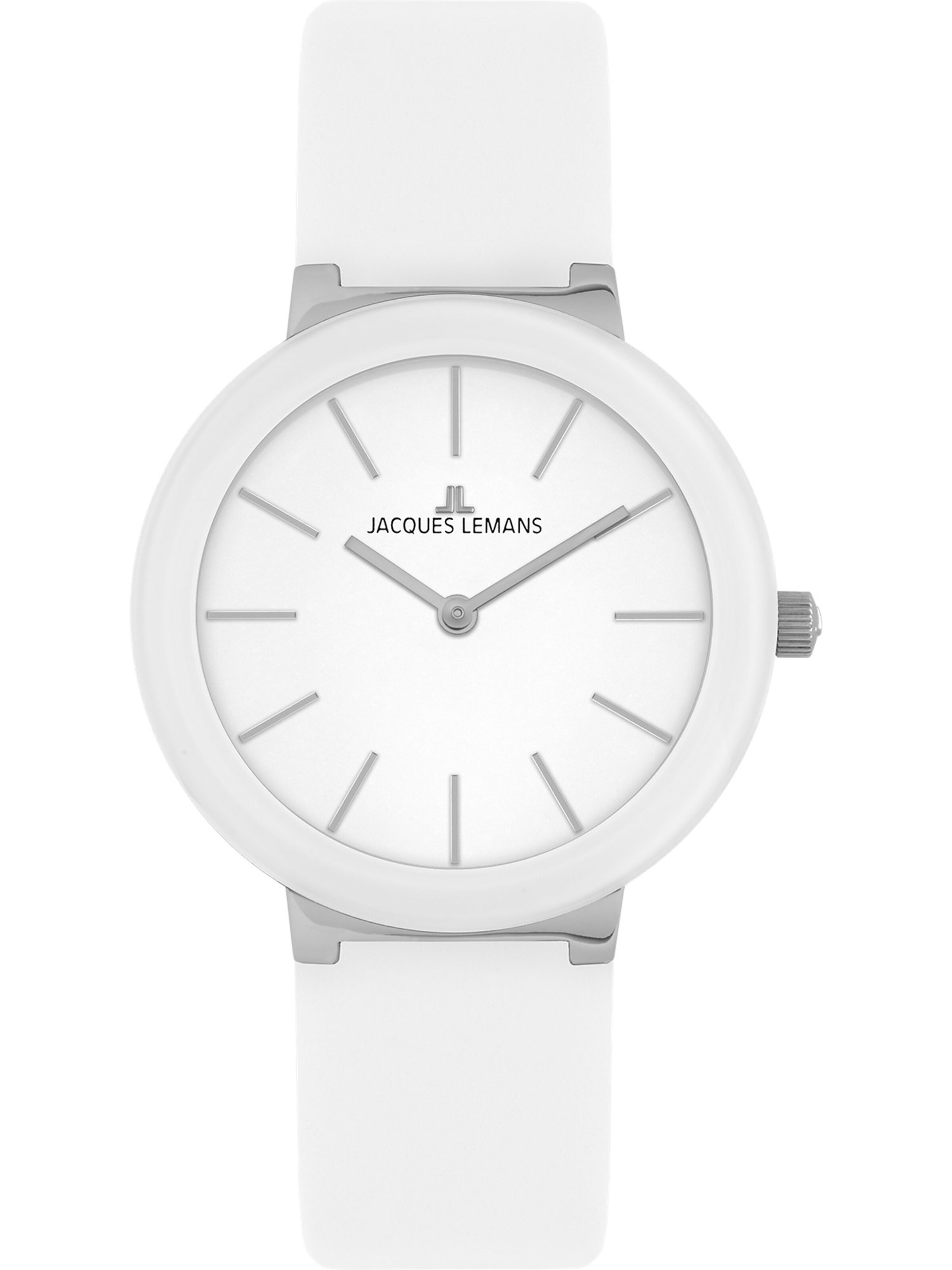 Jacques Lemans Uhr in Weiß: Vorderseite