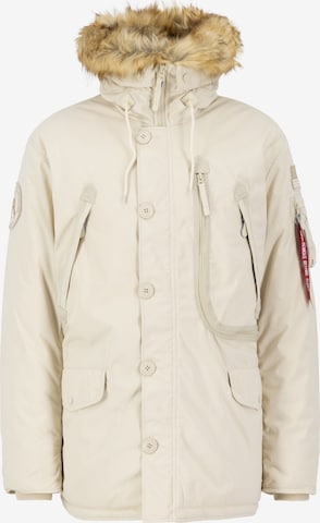 Parka invernale di ALPHA INDUSTRIES in beige: frontale