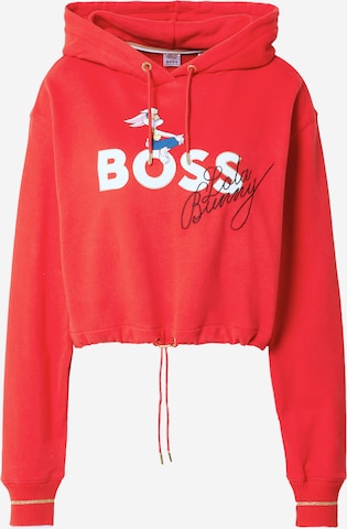 BOSS Black Sweatshirt 'Eloria' in Rood: voorkant