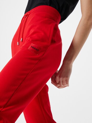 HUGO Tapered Broek 'Dachibi' in Rood