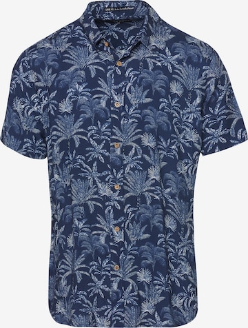 KOROSHI Regular fit Button Up Shirt in Blue: front