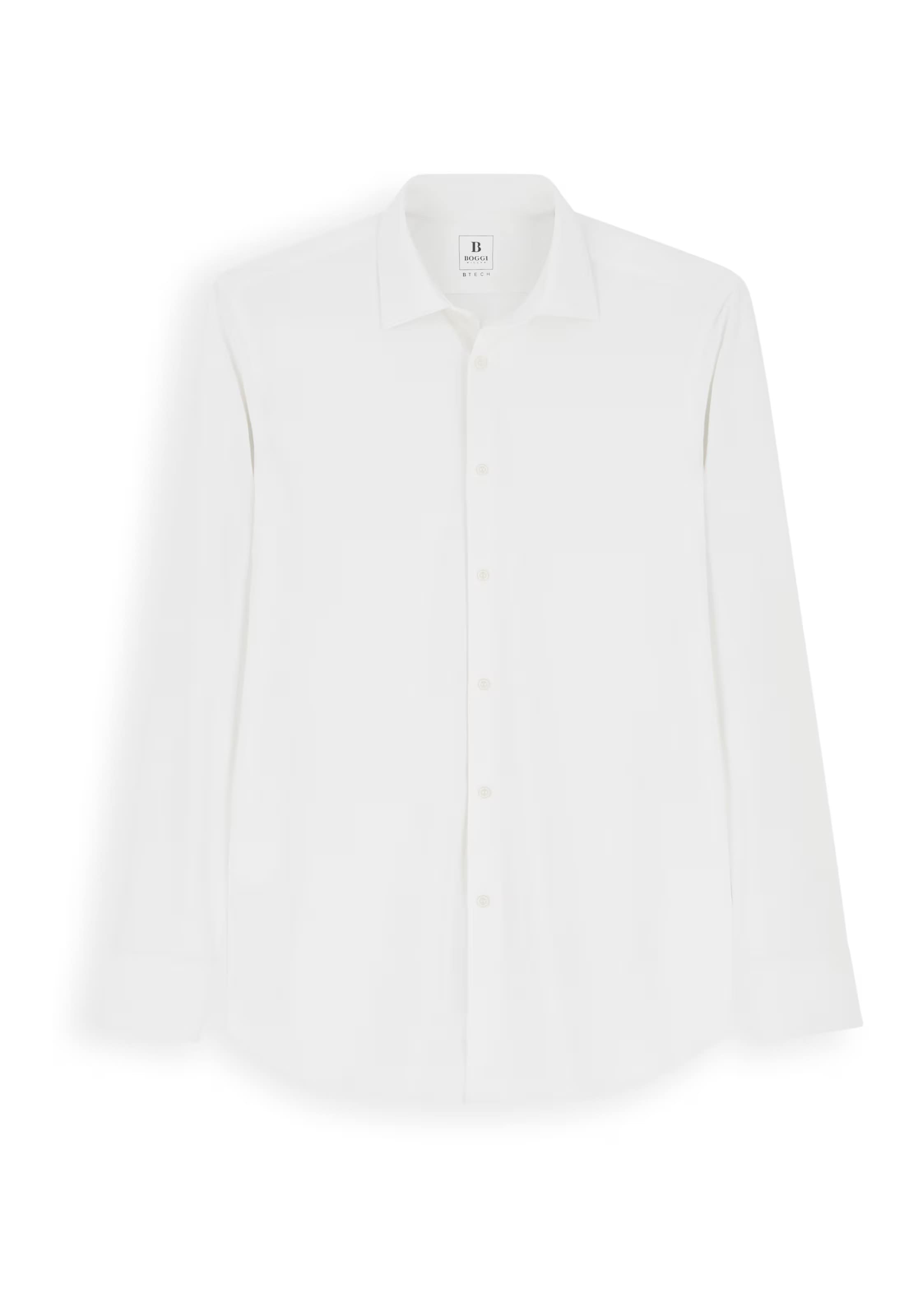 Coupe slim Chemise Boggi Milano en blanc : devant