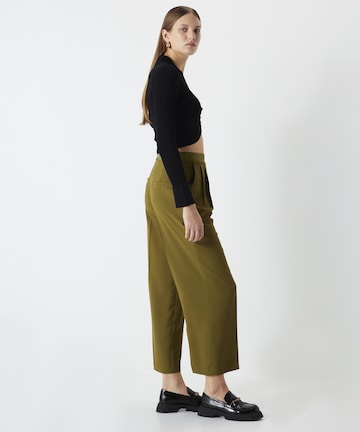 Ipekyol Wide leg Pleat-Front Pants in Green