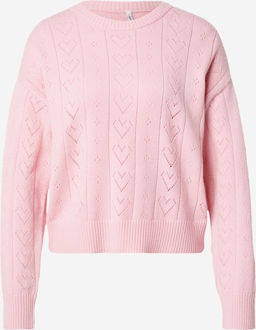 ONLY Pulover 'ONLPAINT' | roza barva: sprednja stran