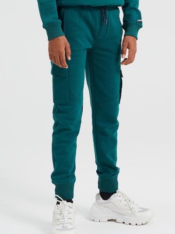 WE Fashion Tapered Pants in Green: front