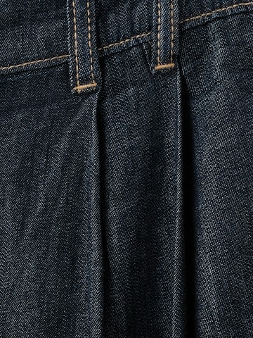 MANGOWide Leg/ Široke nogavice Traperice s naborima 'Artemide' - plava boja