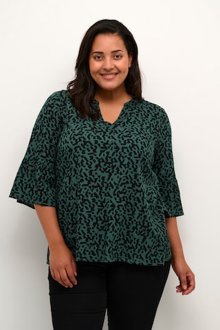 KAFFE CURVE Blouse 'Cedite' in Green: front