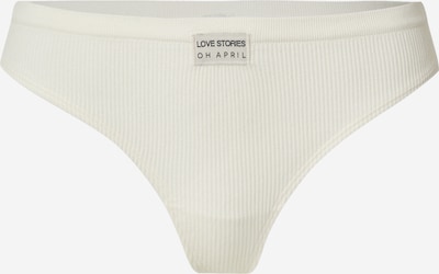 OH APRIL Tanga gaćice 'OH APRIL x LOVE Stories - Lima' u prljavo bijela, Pregled proizvoda