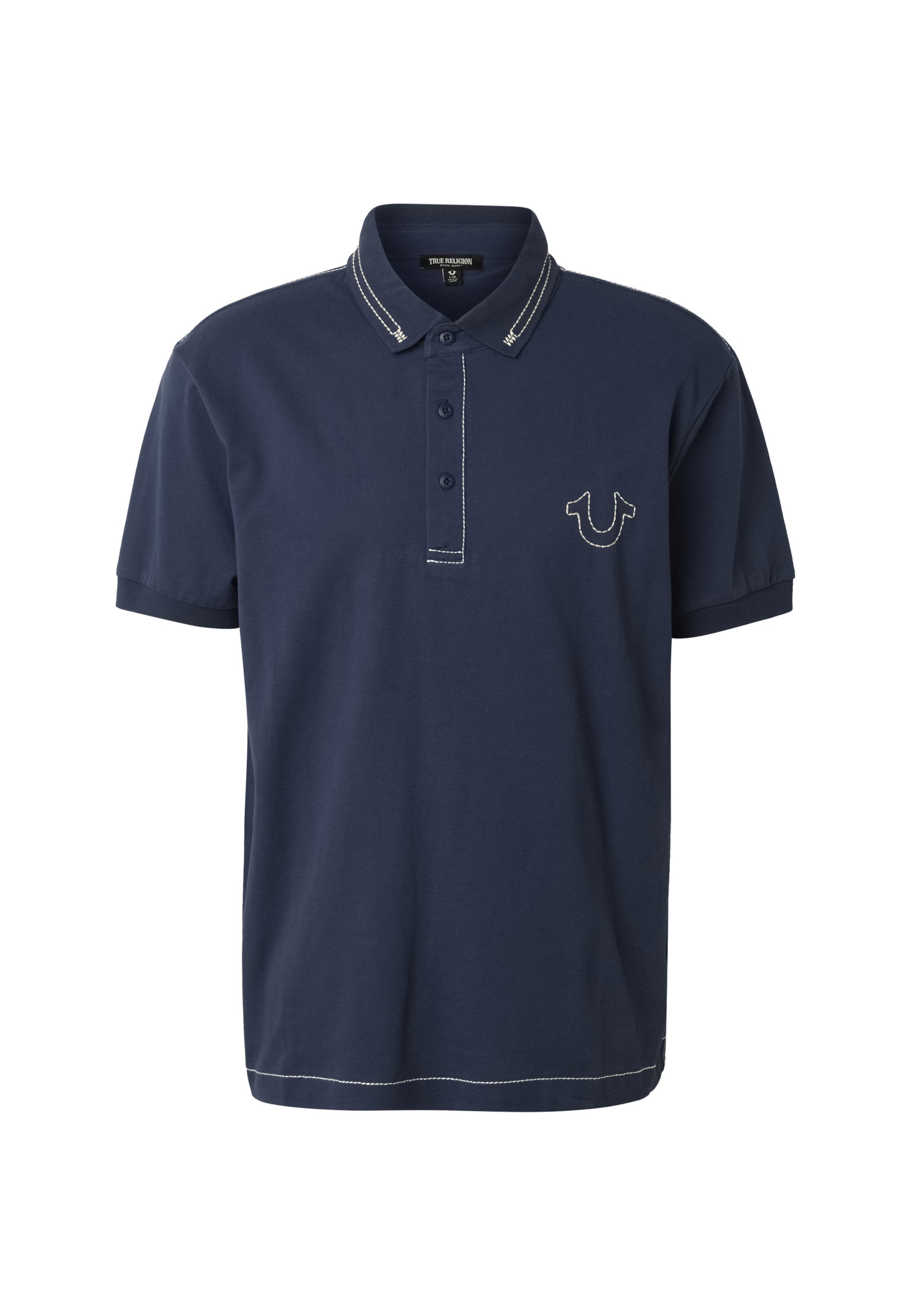 T-Shirt True Religion en bleu : devant