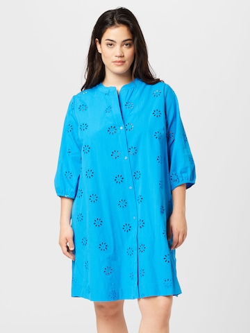 ONLY Carmakoma Shirt Dress 'Selina' in Blue: front