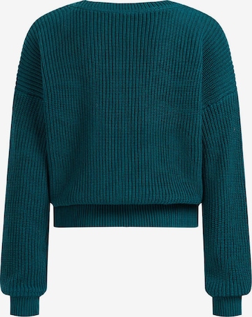 WE Fashion Knit Cardigan in Green