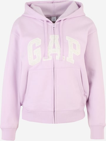 Gap Petite Sweatjacke 'HERITAGE' in Lila: Vorderseite