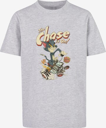 ABSOLUTE CULT Shirt 'Tom And Jerry - The Chase Is On' in Grey: front