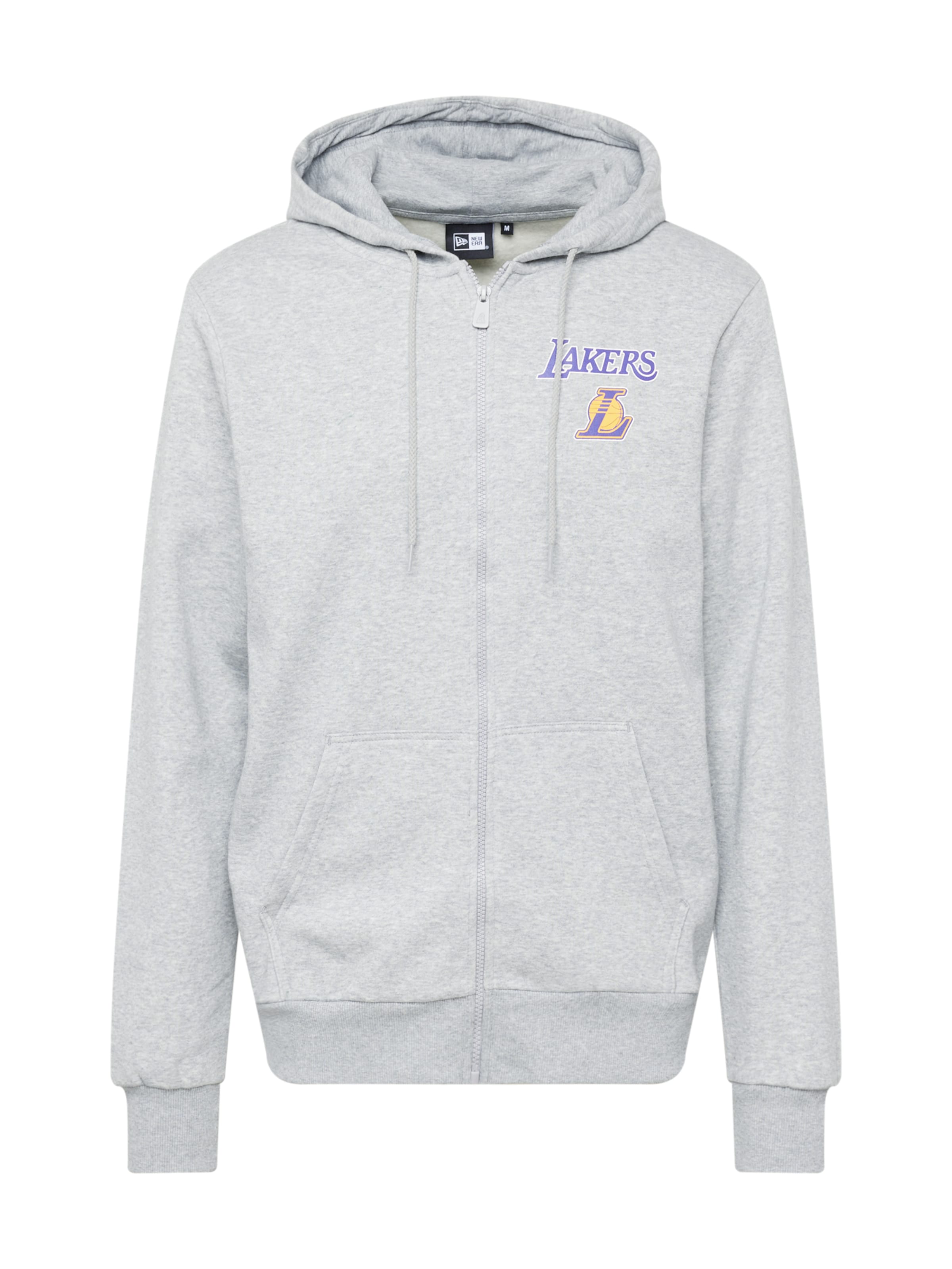 NEW ERA Sweatjacke 'LOSLAK' in Grau: Vorderseite