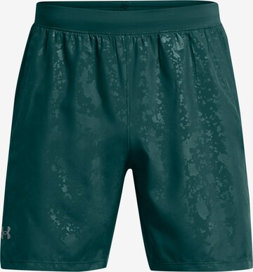 UNDER ARMOUR Regular Workout Pants 'LAUNCH' in Green: front