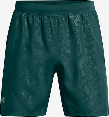 UNDER ARMOUR Regular Workout Pants 'LAUNCH' in Green: front