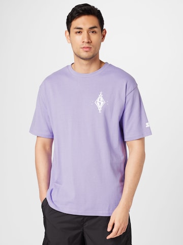 T-Shirt 'Peak' Starter Black Label en violet : devant