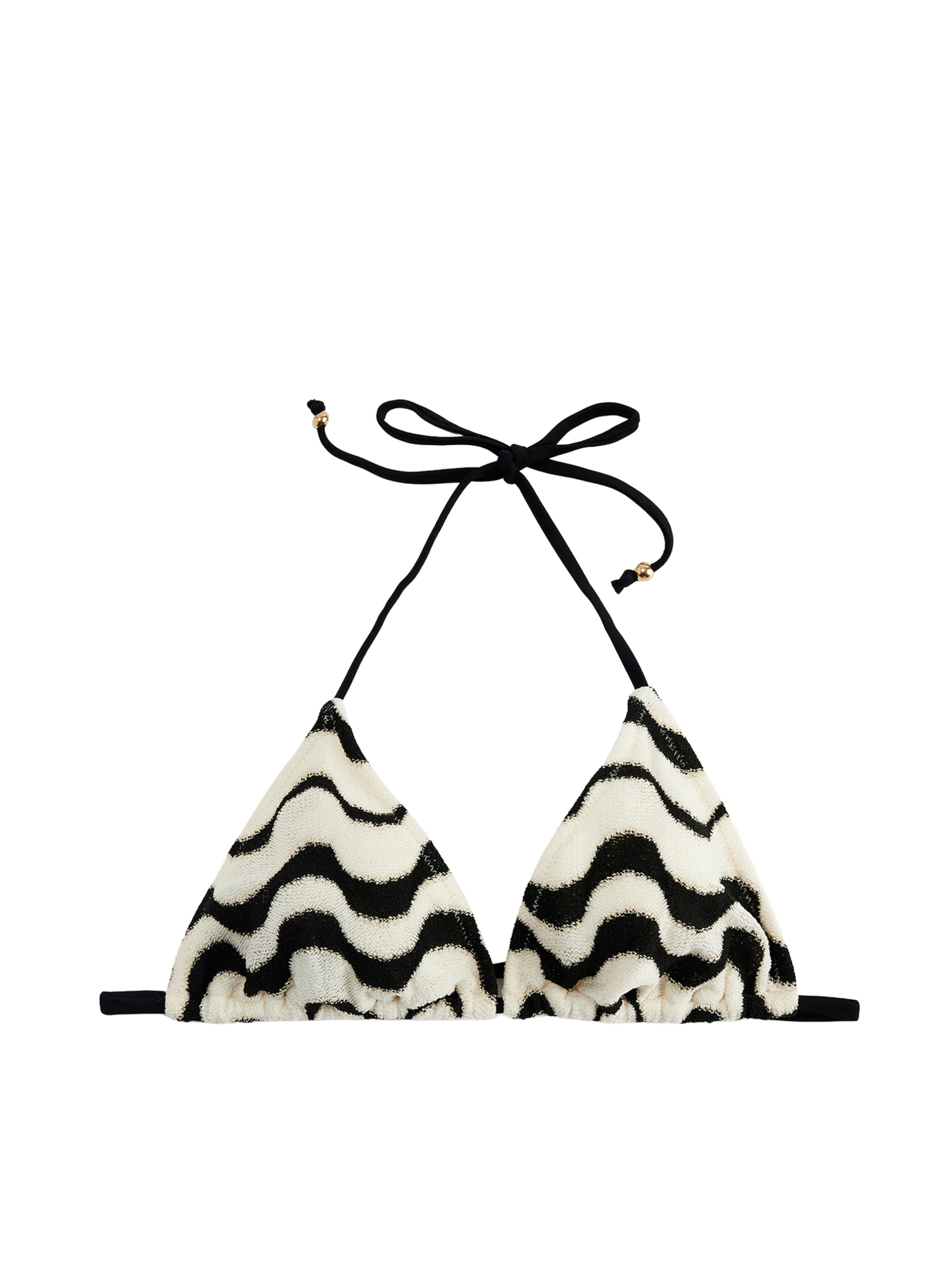 Koton Triangle Bikini top in Beige: front