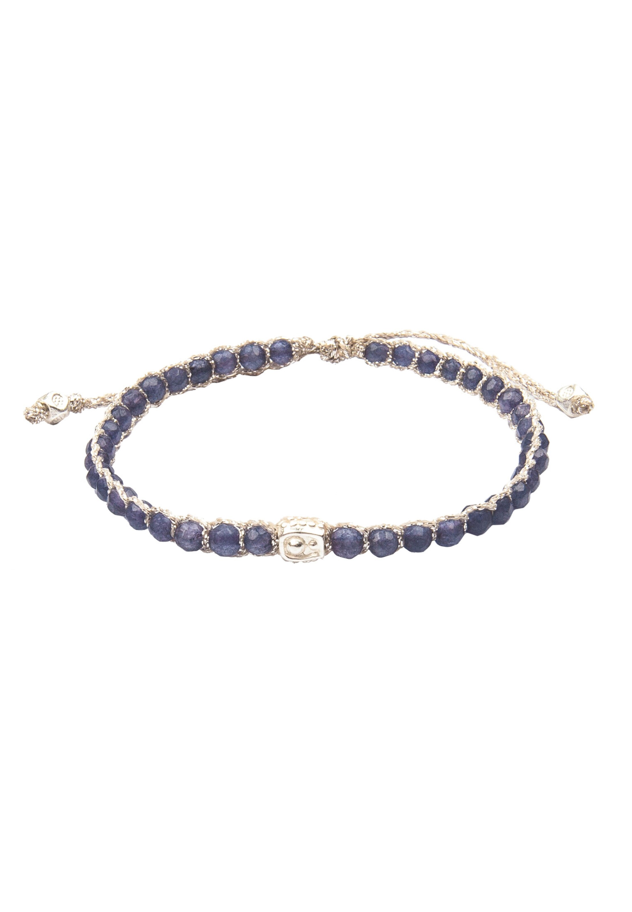Bracelet 'Jade' Samapura Jewelry en bleu : devant