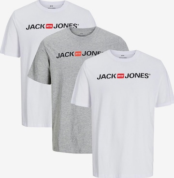 JACK & JONES Shirt 'Basic' in Grey: front