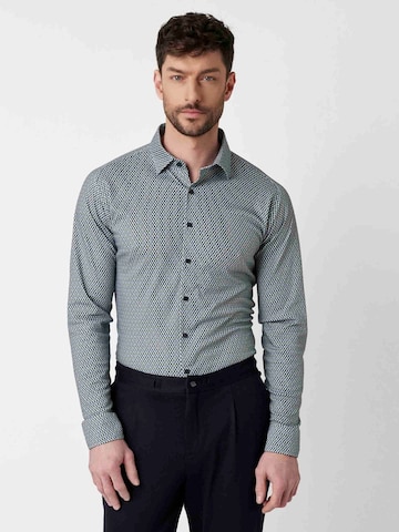 DESOTO Slim fit Button Up Shirt in Blue