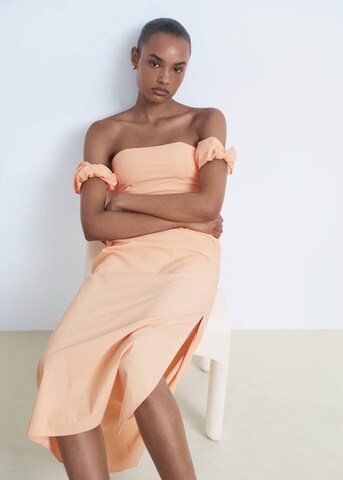 MANGO Evening Dress 'Peachy' in Orange