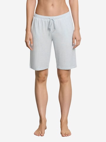 Hanro Regular Trousers ' Natural Elegance ' in Blue: front