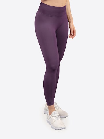 Strammer Max Performance Skinny Leggings 'Scrunch' in Purple: front