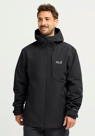 JACK WOLFSKIN Performance Jacket in Black: front