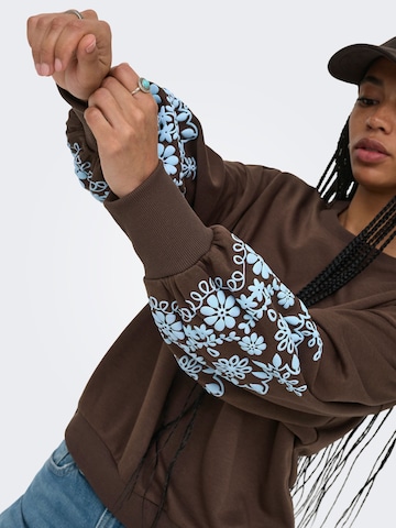 Sweat-shirt 'ONLBrooke' ONLY en marron