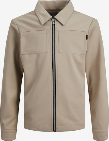 Jack & Jones Junior Sweatjacka 'PHIL' i beige: framsida