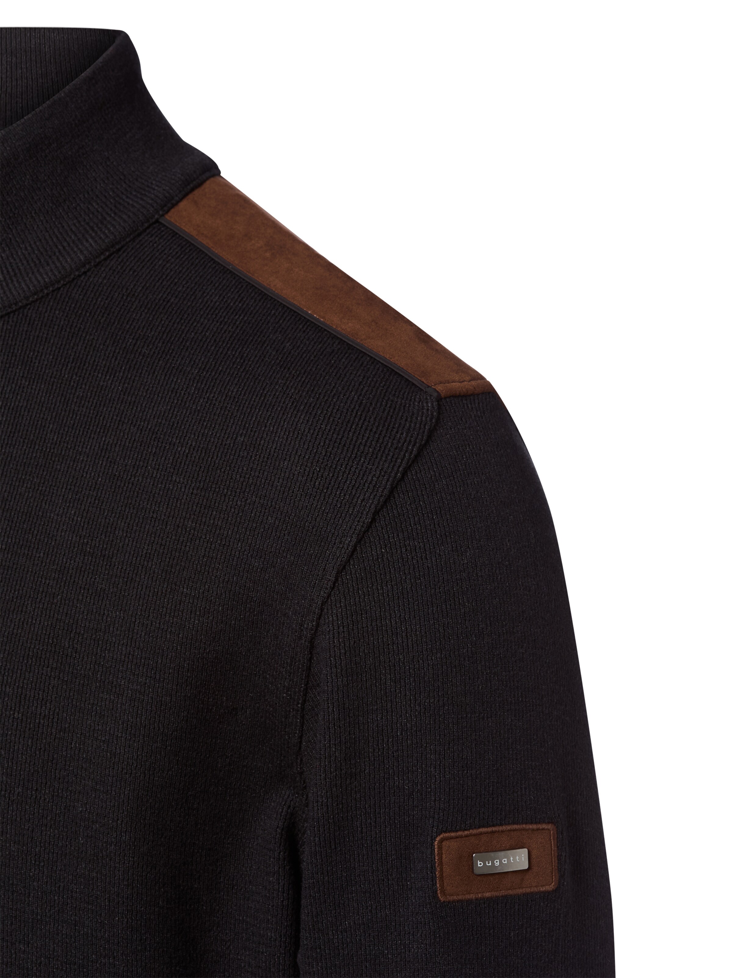 bugatti Zip-Up Hoodie in Black