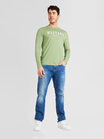 MUSTANG - Camisa 'ASHEVILLE' em verde