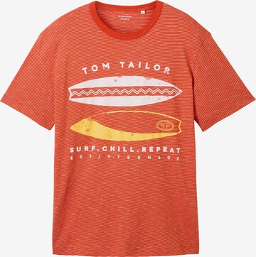 T-Shirt TOM TAILOR en orange : devant