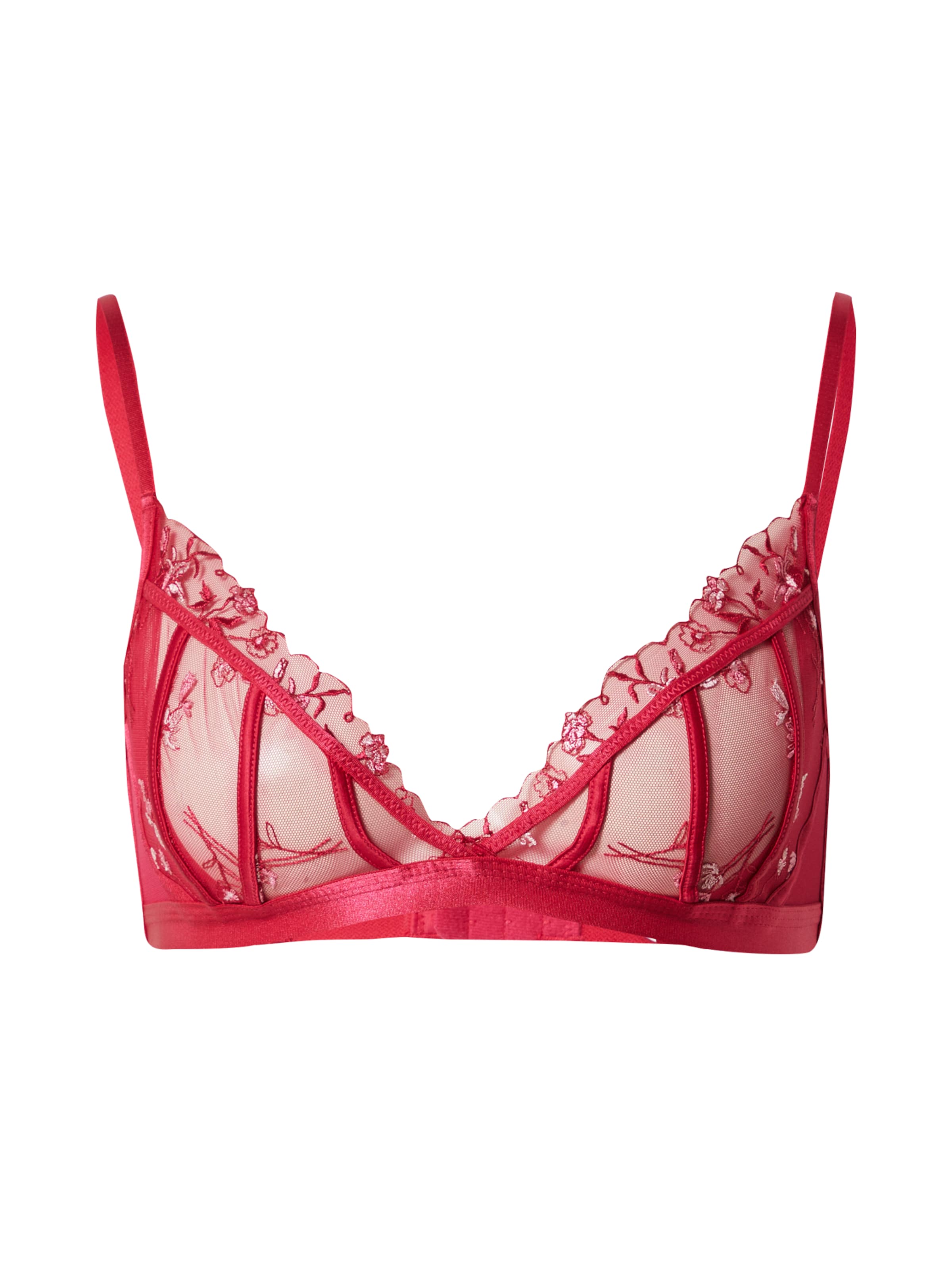 Hunkemöller - Balconette Soutien 'Lieke' em vermelho: frente