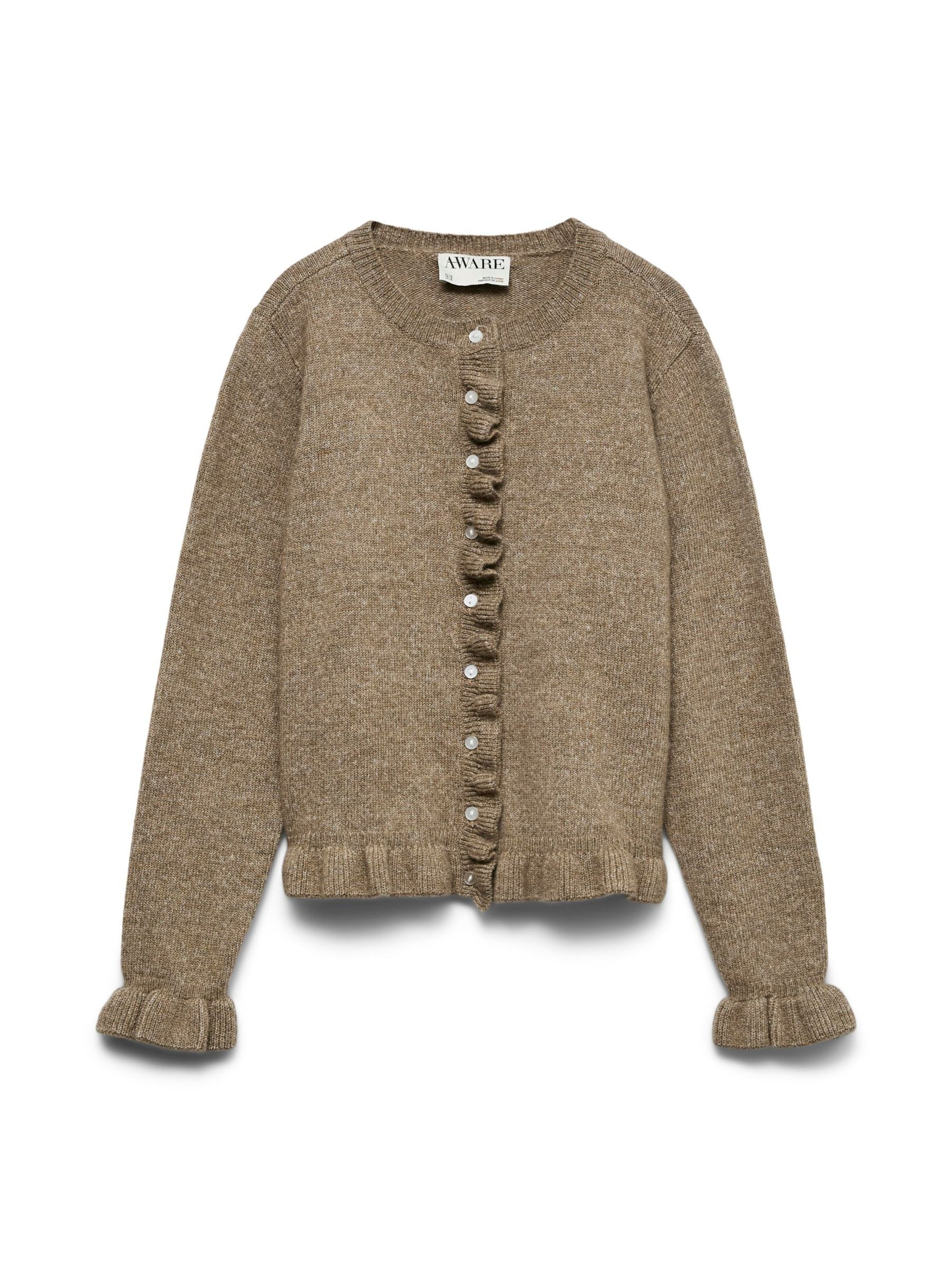 VERO MODA Knit cardigan 'AWSidra' in Grey: front