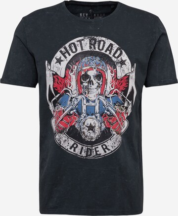 T-Shirt 'HOT ROAD' Key Largo en noir : devant