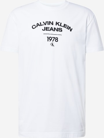 Calvin Klein Tričko 'Varsity' – bílá: přední strana