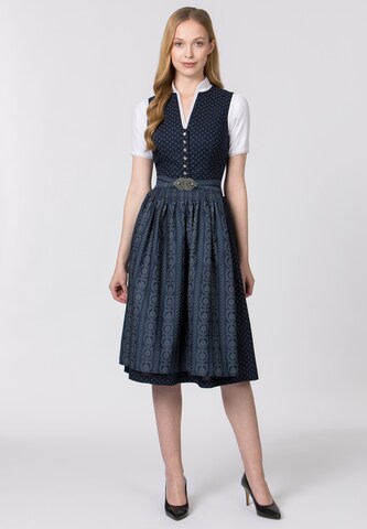 STOCKERPOINT Dirndl 'Ellie' in Blau: Vorderseite