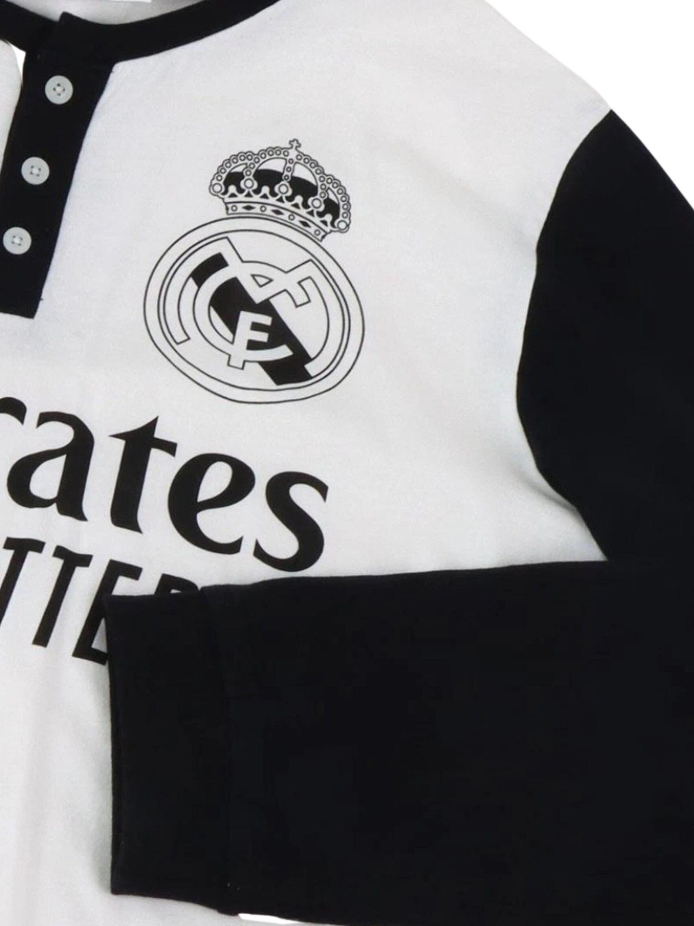 Pyjama 'Real Madrid Premium Langarm-Pyjama – Weiches Single-Jersey' Cerdá en blanc