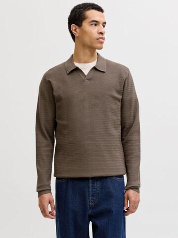 Pull-over 'JPRBLURiley' JACK & JONES en marron : devant