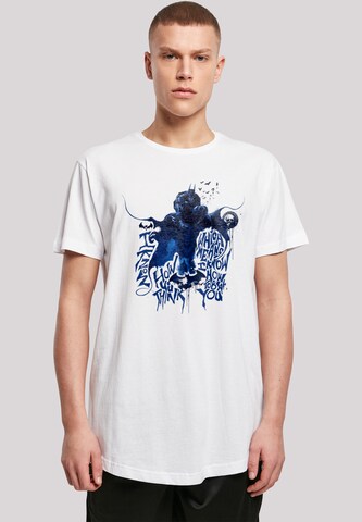 F4NT4STIC Shirt 'DC Comics Batman Arkham Knight Think and Batman Arkham Knight' in White: front